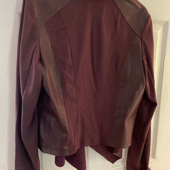 Moto style jacket, suede feel and leather feel - Picture 5 of 8